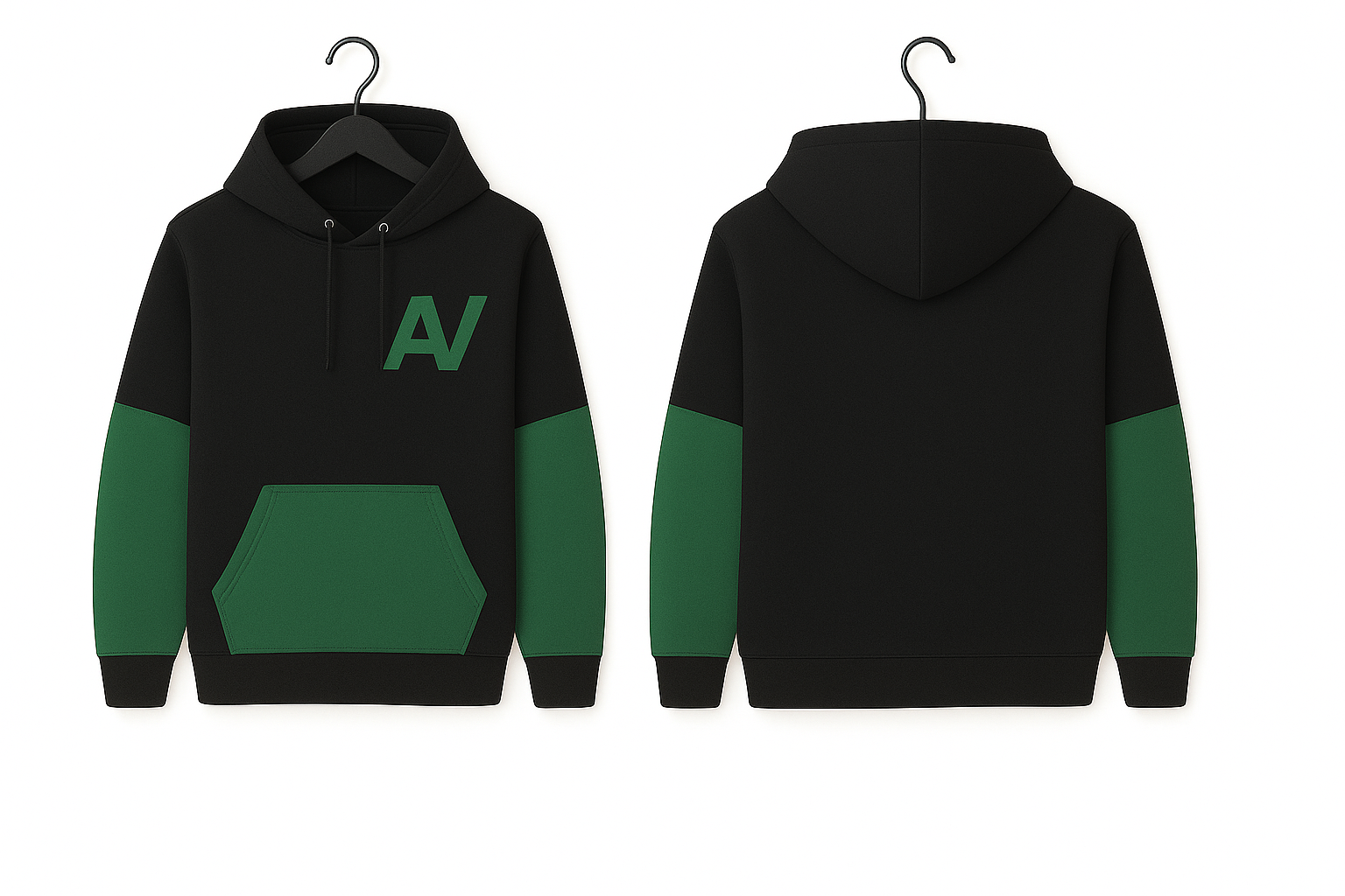 Black Green Hoodie