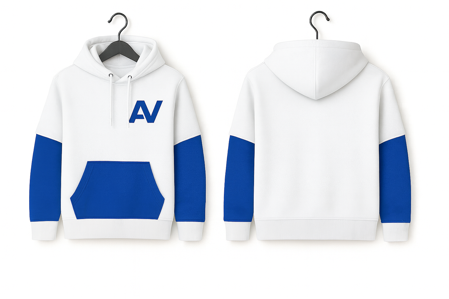 White Blue Hoodie